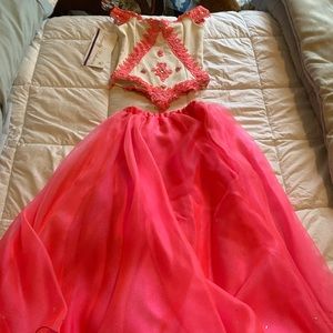 Prom Dress- Two piece Pink